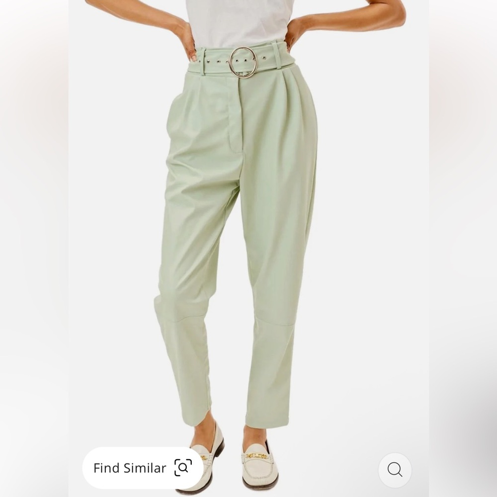 For Love & Lemons Talia Pant In Green Small NWT‎